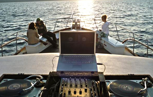 dj on  yacht