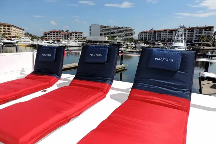 Sun pads on the Azimut 58
