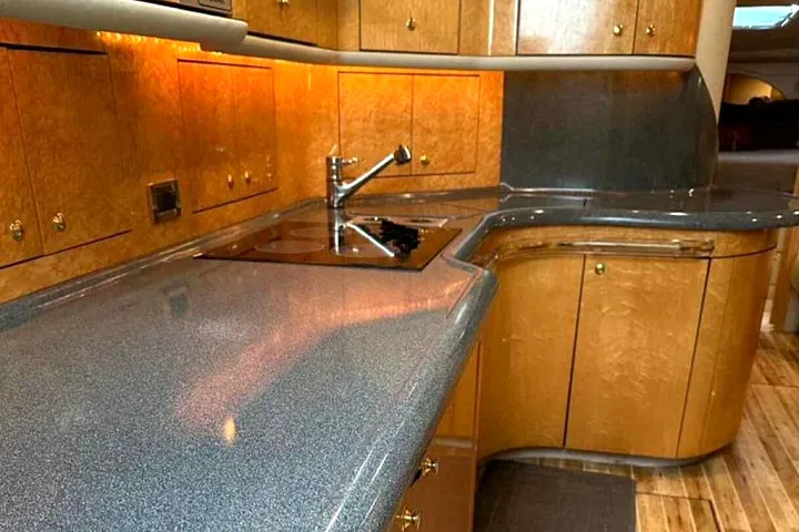Galley aboard the Sea Ray 60
