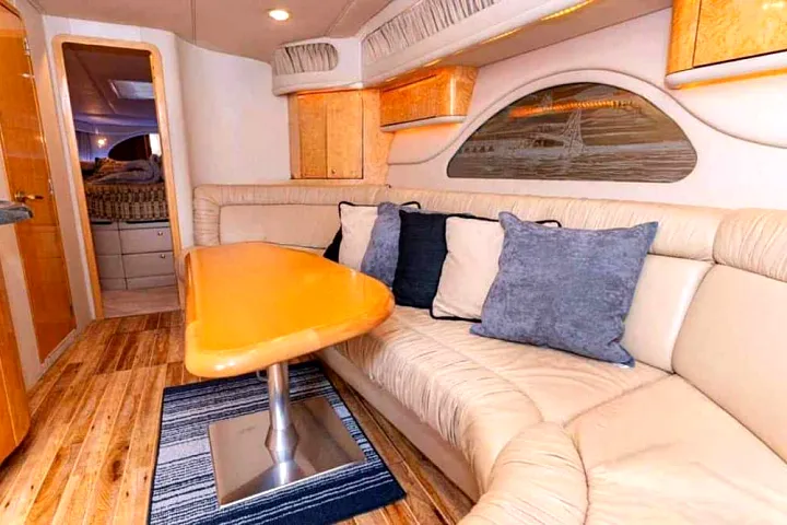 Salon aboard the Sea Ray 60