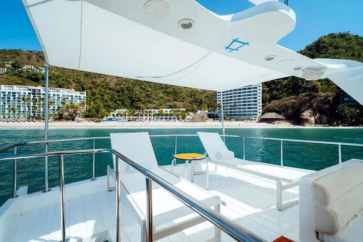 Aft deck view toward the coast from the VTech 65